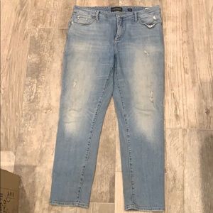 Lucky Hayden Distressed Light Denim Skinny Size 14